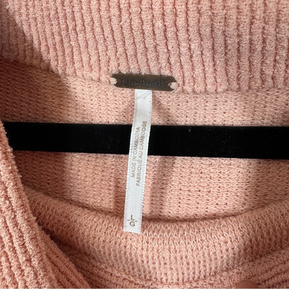 Free People Ottoman Dusty Pink Tunic Sweater Womens Size Large - Picture 7 of 11